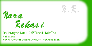 nora rekasi business card